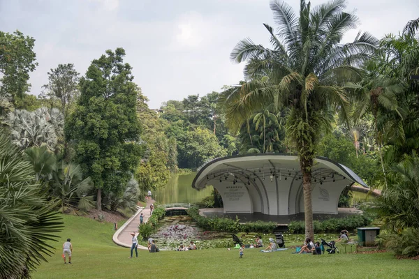 Singapur Října 2021 Symfonické Jeviště Nadace Shaw Singapurské Botanické Zahradě — Stock fotografie