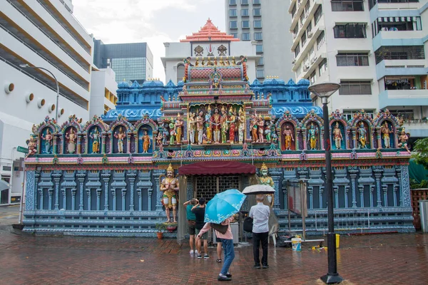 Singapore Oct 2021 View Sri Krishnan Temple Bugis Singapore 싱가포르에서 — 스톡 사진