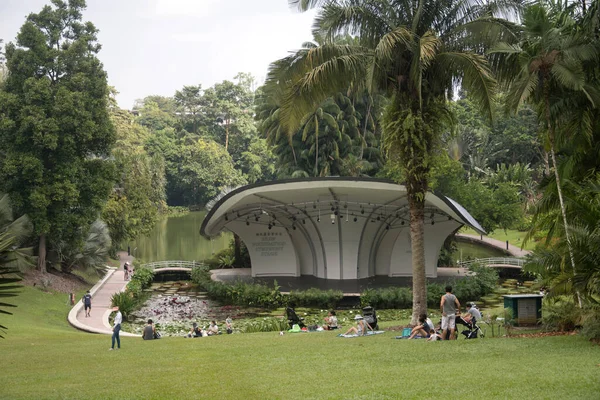 Singapur Října 2021 Symfonické Jeviště Nadace Shaw Singapurské Botanické Zahradě — Stock fotografie