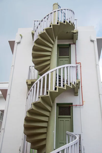 Singapur 24Oct 2021 Primer Plano Las Coloridas Escaleras Caracol Pastel — Foto de Stock