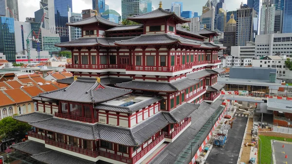 シンガポール 10月 2021 シンガポールの仏像歯の遺物寺院 シンガポールの中華街にある仏教寺院と博物館の複合施設です — ストック写真