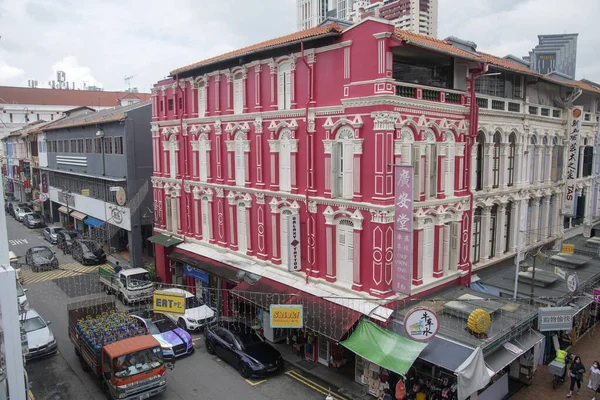 Singapur Ene 2022 Bustling Street Chinatown District Singapore Singapores Chinatown — Foto de Stock