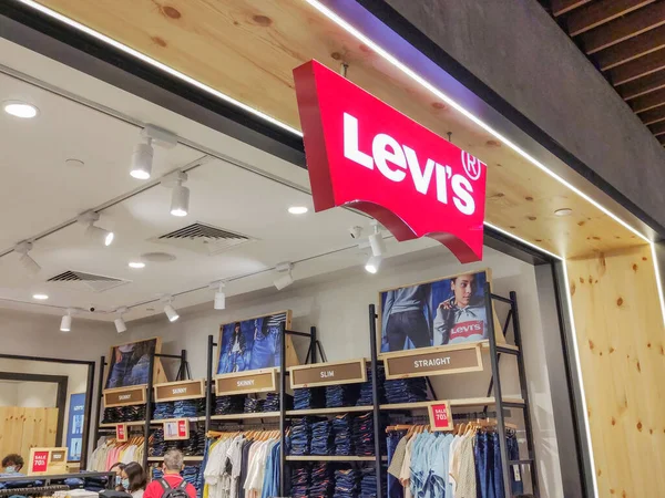 Singapore Jan 2022 Front Entrance Levis Store Singapore Shopping Mall —  Fotos de Stock