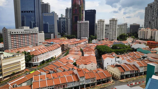 Singapore Oct 2021 싱가포르 차이나타운에 전통적 주거용 상업용으로 사용되고 전형적 — 스톡 사진