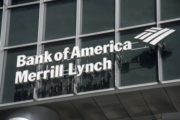 Singapore Mar 2022 Bank America Merill Lynch Logotyp Sitt Lokala — Stockfoto