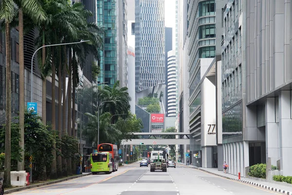 Singapur Mar 2022 Singapur Raffles Quay Bölgesinde Ofis Gökdelen Gökdelen — Stok fotoğraf