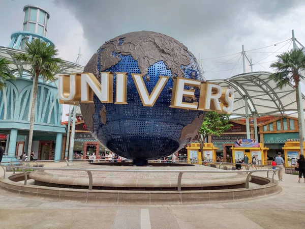 Singapur Ene 2022 Vista Universal Studios Singapur Globo Giratorio Sentosa — Foto de Stock