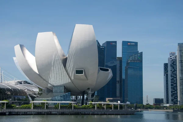 Singapur Mar 2022 Beautiful Artscience Museum Singapore Una Las Atracciones — Foto de Stock