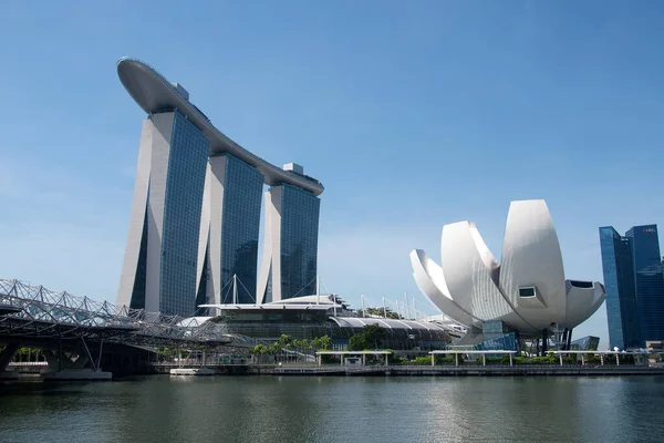 Singapur Mar 2022 Skyline Singapore Marina Bay Sands Art Science — Foto de Stock