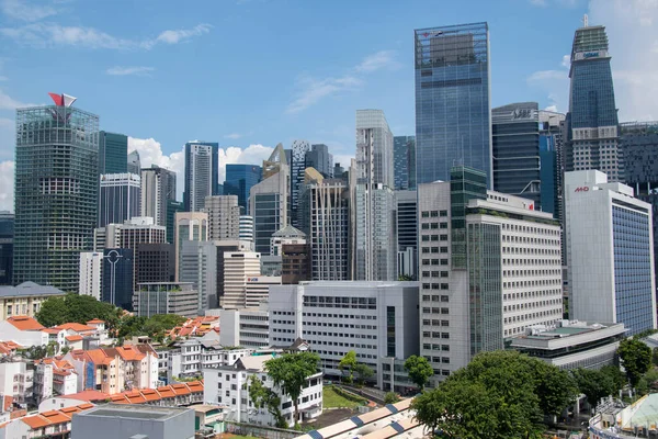 Singapore Oct 2021 Modern City Skyline Towering Skyscrapers Singapore Singapore — Stock Photo, Image