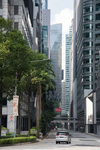 Singapore Mar 2022 Ufficio Grattacielo Grattacielo Grattacielo Facciate Nel Quartiere — Foto Stock