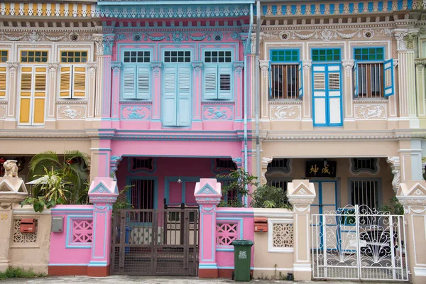 Singapore Mar 2020 Colorful Peranakan Heritage Residential House Joo Chiat — Stock Photo, Image