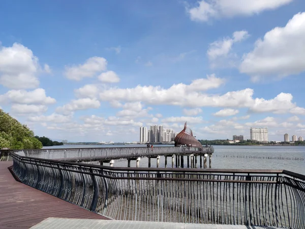 Singapur Sty 2022 Punkt Obserwacyjny Nazwie Eagle Point Widok Morze — Zdjęcie stockowe