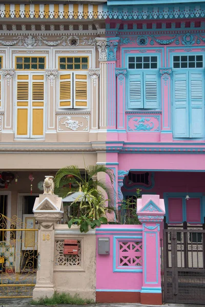 Singapur Mar 2020 Colorida Casa Residencial Peranakan Heritage Joo Chiat —  Fotos de Stock