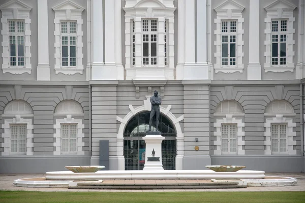 Singapour Avril 2022 Statue Bronze Stamford Raffles Fondateur Singapour Moderne — Photo