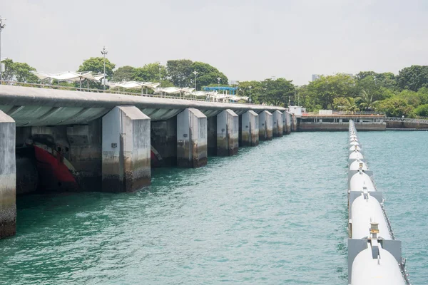 Singapour Mars 2020 Vue Sur Barrage Marina Grand Barrage Construit — Photo