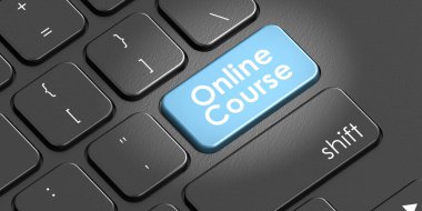 Siyah klavyede çevrimiçi rota sözcüğü, 3d oluşturma