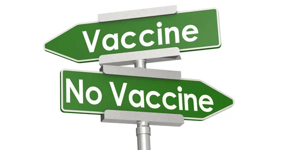 Szczepionka Brak Znaków Drogowych Szczepionki Renderowanie — Zdjęcie stockowe