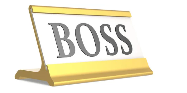 Boss Banner Isoliert Auf Weißem Hintergrund Rendering — Stockfoto