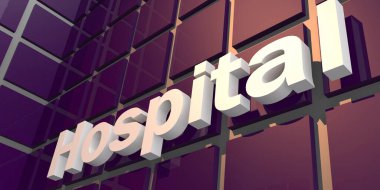 Hastane cephesi, 3D görüntüleme.