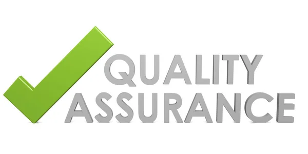 Quality Assurance Checkmark Isolated Rendering — Stock fotografie