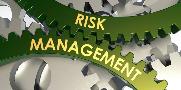 Risk Management Word Gears Rendering — Foto Stock