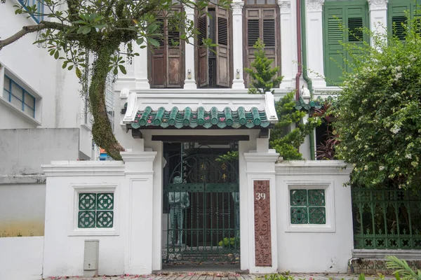 Singapur Apr 2022 Fein Restauriertes Haus Peranakan Der Emerald Hill — Stockfoto
