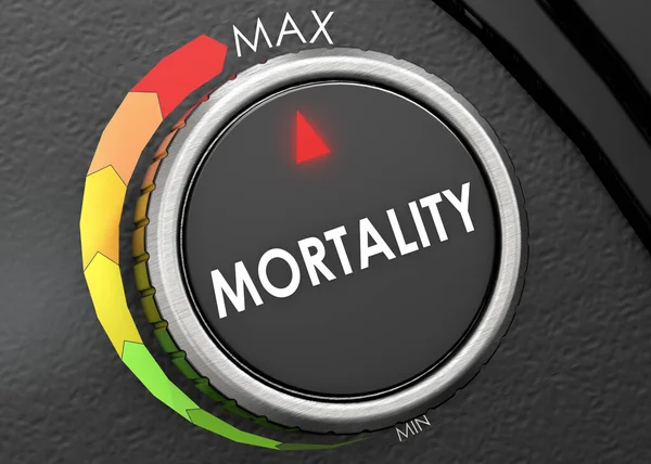Mortality Knob Turn Max Rendering — Stock Photo, Image