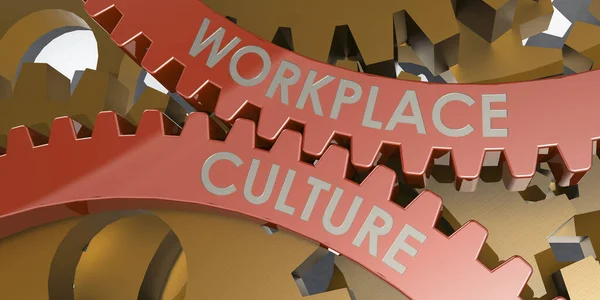 Workplace Culture Word Gears Rendering — 스톡 사진