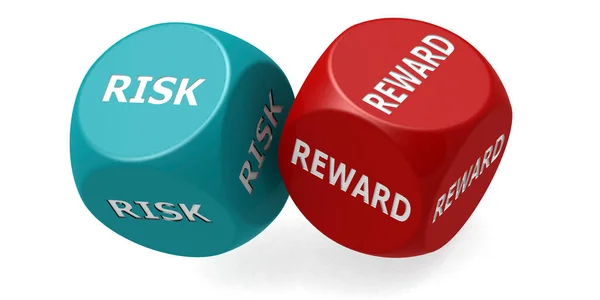 Risk Reward Dice Isolated Rendering — Stock Photo, Image