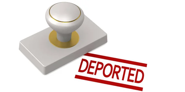 Rubber Stamp Deported Word Rendering — Stock Photo, Image