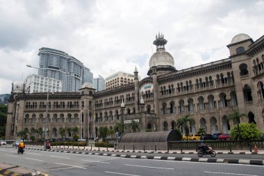 Kuala Lumpur, Malezya - Haziran 09, 2022: Kuala Lumpur, Malezya 'daki güzel KTM Berhad Binası. Burası Malezya Demiryolu İdaresi Ofisi.