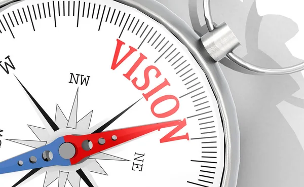 Direction Vision Isolated Compass Rendering — Stockfoto