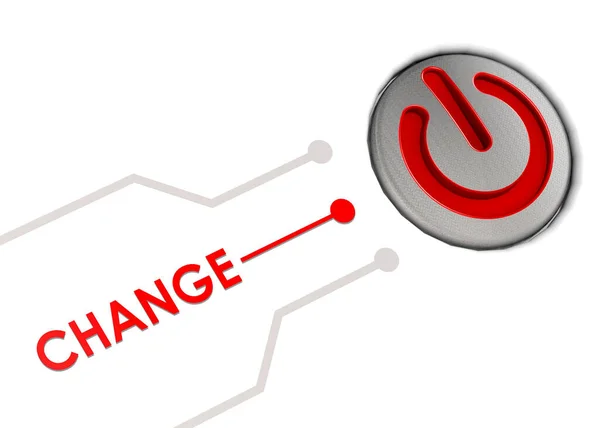 Start Button Change Word Rendering — Stock Photo, Image