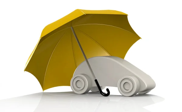 Car Umbrella Insurance Concept Rendering — 图库照片