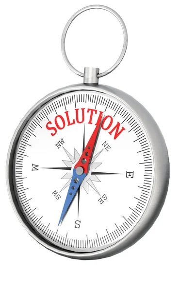 Direction Solution Isolated Compass Rendering — Stockfoto