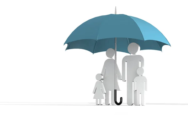 Family Umbrella Healthcare Concept Rendering — Foto de Stock