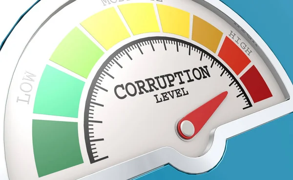 Corruption Level Measuring Scale Color Indicator Rendering —  Fotos de Stock