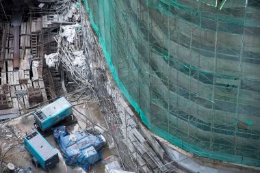 Genting Highlands, Malezya - 23 Temmuz 2022: Genting Highlands, Malezya 'da inşaat çalışmaları. Genting Highlands eğlence ve dinlenme için popüler bir yerdir..