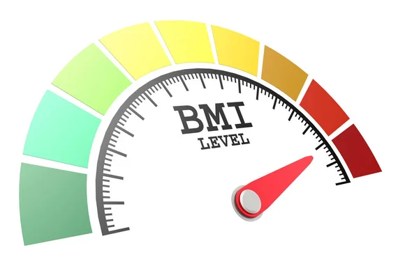 Bmi Level Measuring Scale Color Indicator Rendering — Foto de Stock