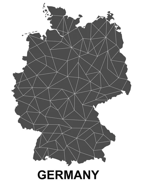 Map Germany Isolated White Background Rendering — Foto Stock