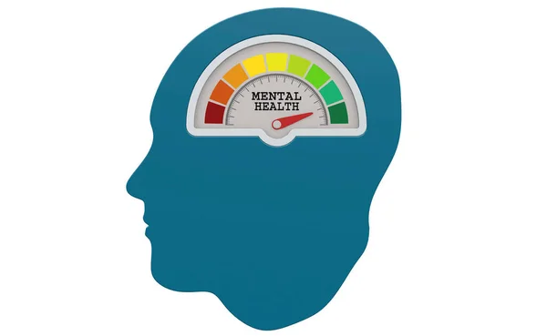 Mental Health Measuring Scale Color Indicator Rendering — Stock Photo, Image