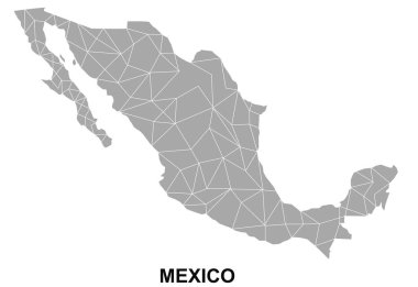 Map of Mexico isolated on a white background. 3d rendering