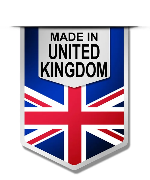 Made United Kingdom Word Hanging Banner Rendering — 图库照片