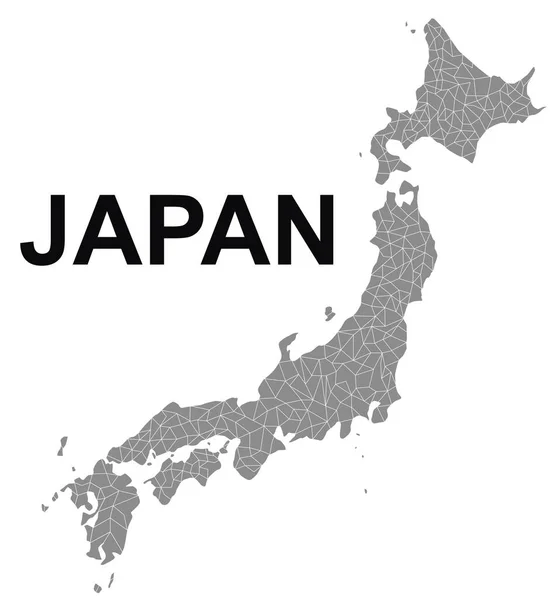 Карта Японии Изолирована Белом Фоне Рендеринг — стоковое фото
