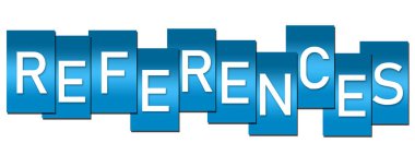 References word on blue card isolated, 3d rendering