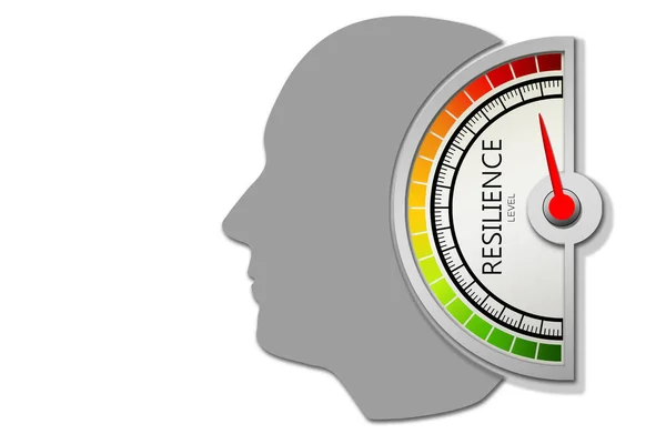 Resilience Level Measuring Device Arrow Scale Rendering — Stock Photo, Image