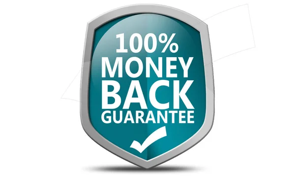 100 percent money back guarantee isolated, 3D rendering