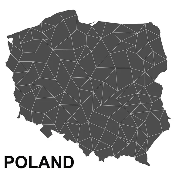 Map of Poland isolated on a white background. 3d rendering