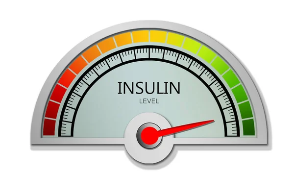 Hormone Insulin Level Measuring Device Arrow Scale Rendering — ストック写真